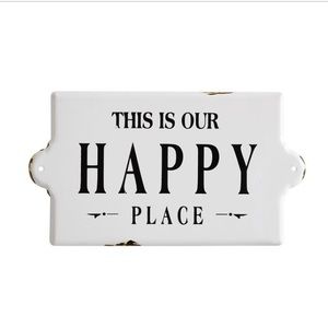 SOLD OUT Happy Place Enameled Sign